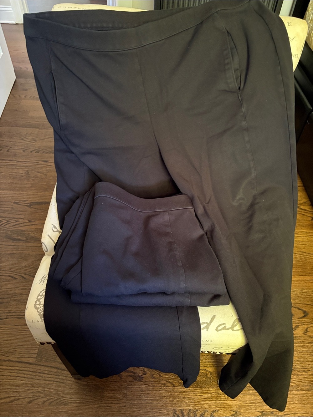 3 pairs of Alfani black straight but relaxed Women’s Plus Pants. Size 2X plus.